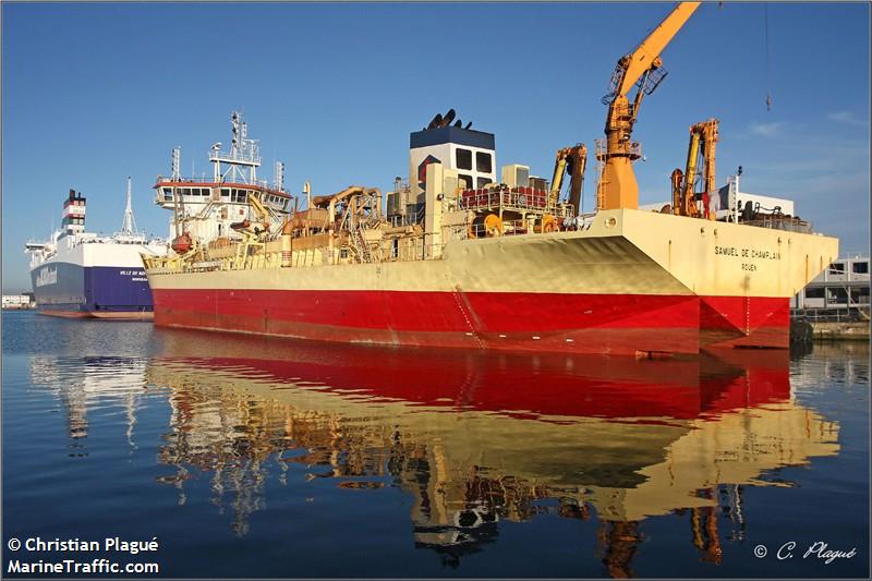 samuel de champlain (Hopper Dredger) - IMO 9234408, MMSI 228160900, Call Sign FQCF under the flag of France