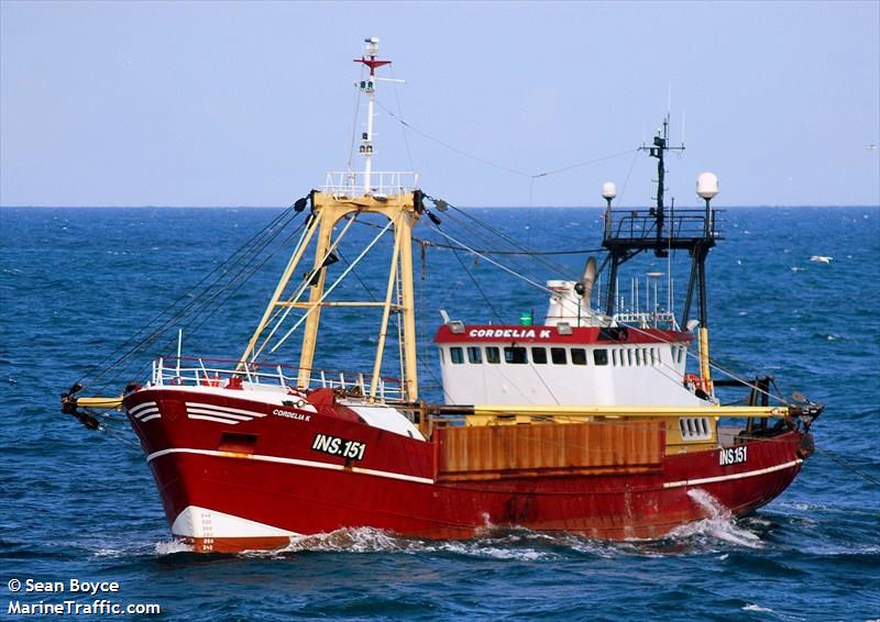 cordelia-k ins-151 (Fishing Vessel) - IMO 8211813, MMSI 235095634, Call Sign 2FZW4 under the flag of United Kingdom (UK)