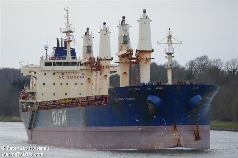 seastar trojan (Bulk Carrier) - IMO 9406116, MMSI 236710000, Call Sign ZDQS7 under the flag of Gibraltar