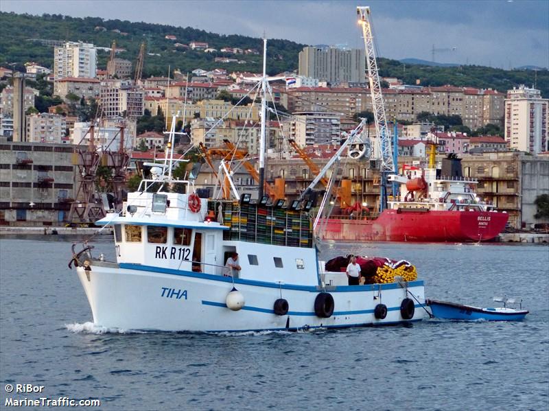tiha (Fishing vessel) - IMO , MMSI 238420640, Call Sign 9A4134 under the flag of Croatia