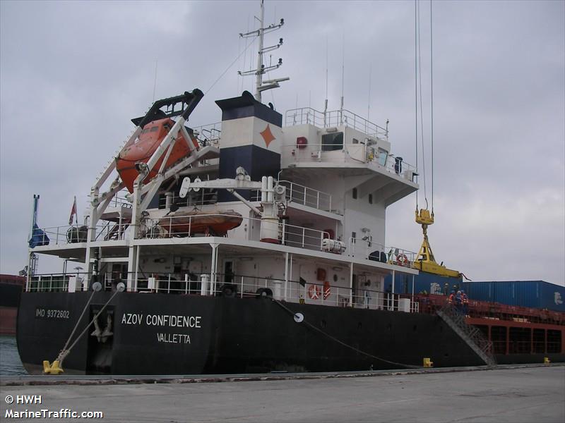 azov confidence (General Cargo Ship) - IMO 9372602, MMSI 256551000, Call Sign 9HXB8 under the flag of Malta