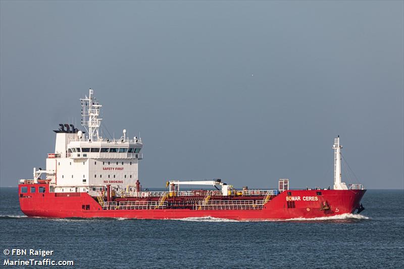 bomar ceres (Chemical/Oil Products Tanker) - IMO 9367231, MMSI 256815000, Call Sign 9HDE9 under the flag of Malta