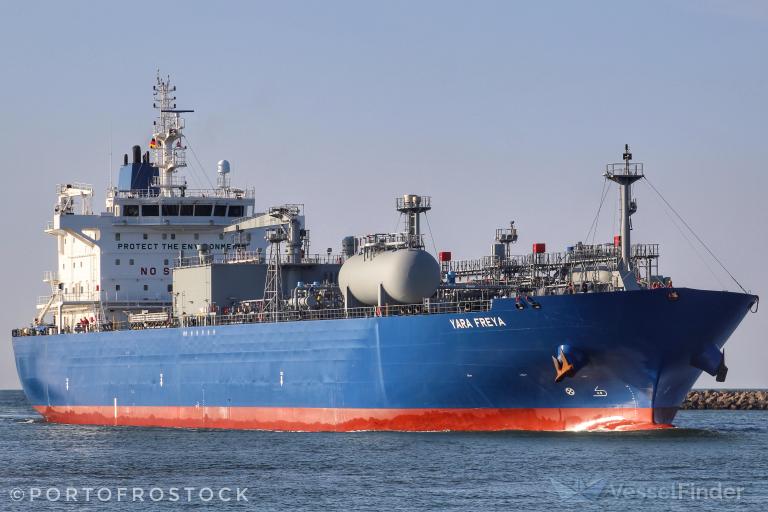 yara freya (LPG Tanker) - IMO 9725500, MMSI 258913000, Call Sign LAXU7 under the flag of Norway