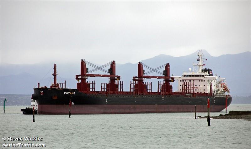 poyang (Bulk Carrier) - IMO 9721580, MMSI 477669100, Call Sign VRPM2 under the flag of Hong Kong