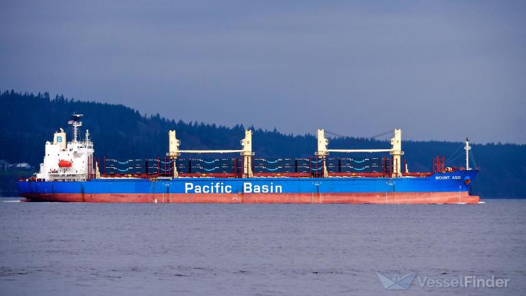 mount aso (Bulk Carrier) - IMO 9763631, MMSI 477684600, Call Sign VROV7 under the flag of Hong Kong