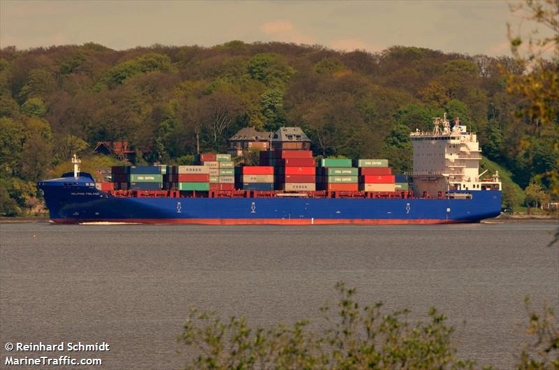 delphis finland (Container Ship) - IMO 9763722, MMSI 477858700, Call Sign VRQA2 under the flag of Hong Kong