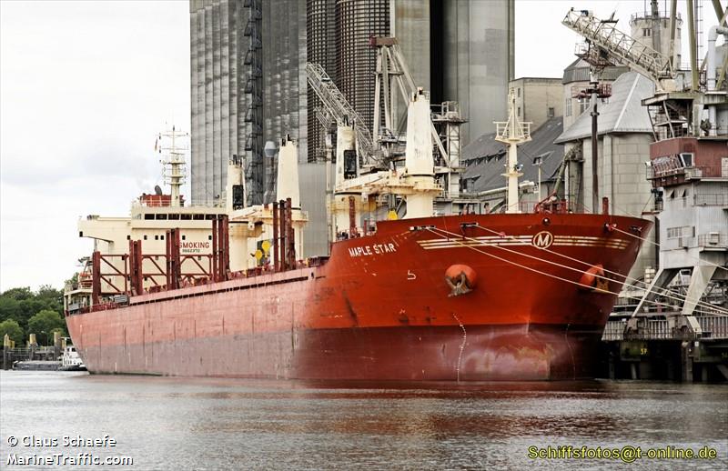 maple star (Bulk Carrier) - IMO 9662370, MMSI 538004740, Call Sign V7YV3 under the flag of Marshall Islands