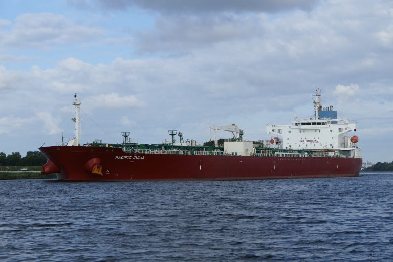 pacific julia (Chemical/Oil Products Tanker) - IMO 9772046, MMSI 538007362, Call Sign V7FP9 under the flag of Marshall Islands