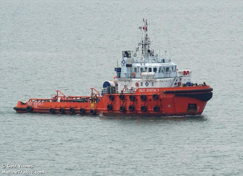 crest spartan 3 (Anchor Hoy) - IMO 9596882, MMSI 563078000, Call Sign 9V8825 under the flag of Singapore