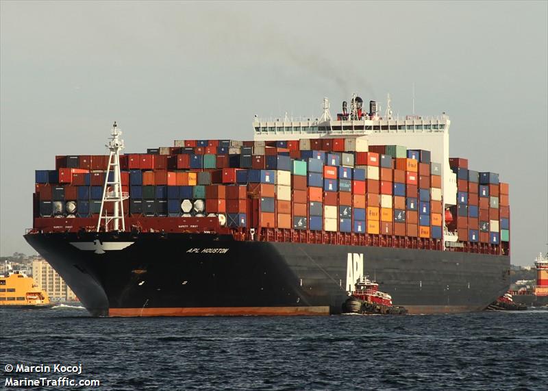 apl houston (Container Ship) - IMO 9597537, MMSI 566956000, Call Sign 9V9921 under the flag of Singapore