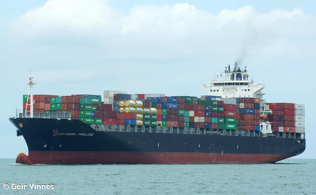 northern prelude (Container Ship) - IMO 9450325, MMSI 636091833, Call Sign A8TL4 under the flag of Liberia