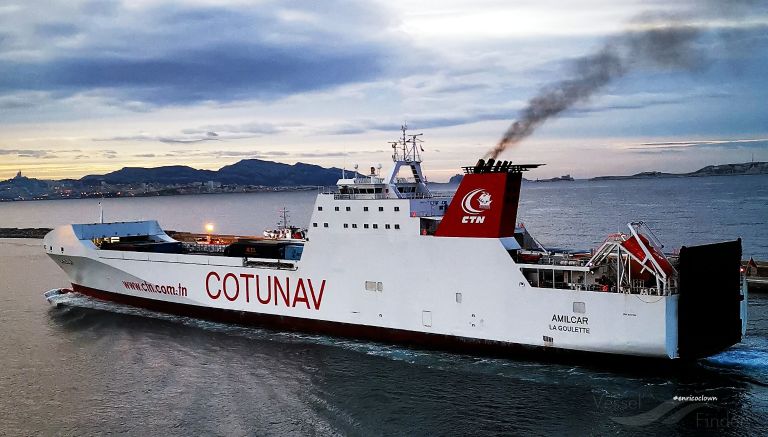 amilcar (Ro-Ro Cargo Ship) - IMO 9207998, MMSI 672747000, Call Sign TSNA under the flag of Tunisia