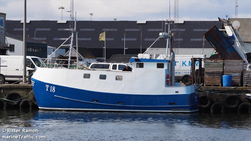t18 mille (Fishing vessel) - IMO , MMSI 219030200, Call Sign OU8281 under the flag of Denmark