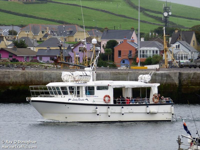 lady breda (Passenger ship) - IMO , MMSI 250001431, Call Sign EI FD 7 under the flag of Ireland