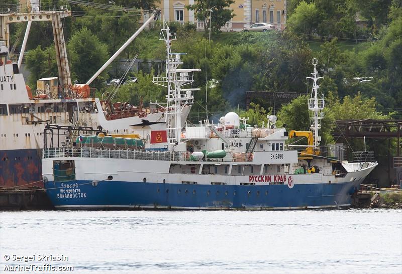 enisey (Fishing Vessel) - IMO 9262479, MMSI 273291480, Call Sign UBSW8 under the flag of Russia