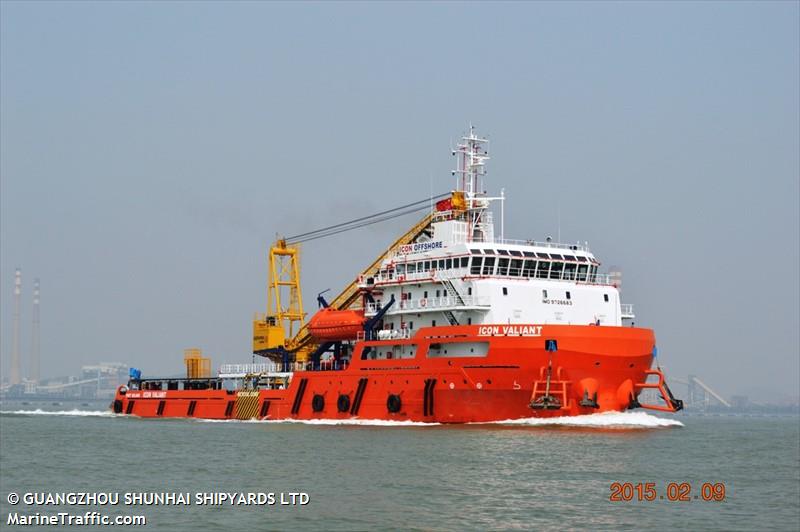 icon valiant (Offshore Support Vessel) - IMO 9726683, MMSI 533180142, Call Sign 9MVI2 under the flag of Malaysia