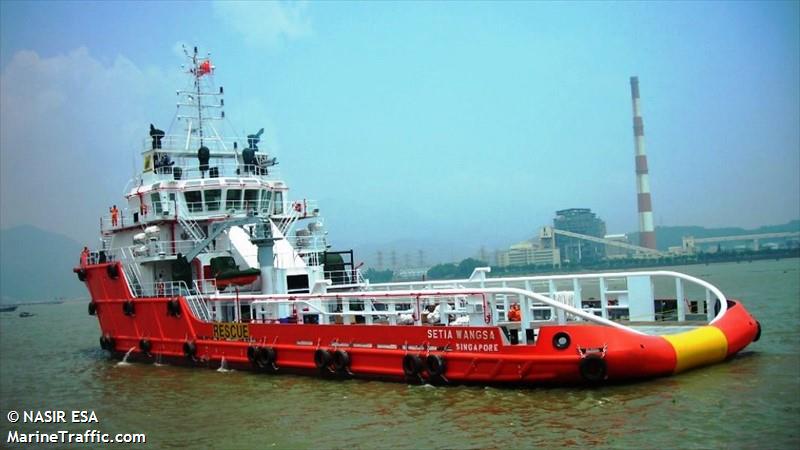 setia wangsa (Offshore Tug/Supply Ship) - IMO 9425588, MMSI 533997000, Call Sign 9MFE2 under the flag of Malaysia