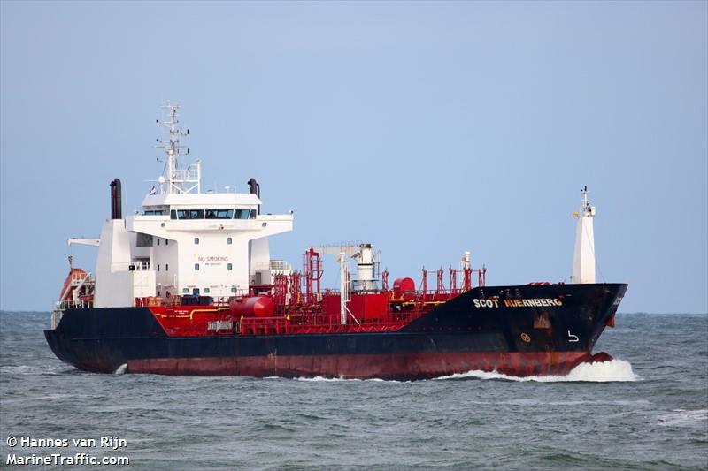 scot nuernberg (Chemical/Oil Products Tanker) - IMO 9365257, MMSI 538009891, Call Sign V7A5304 under the flag of Marshall Islands