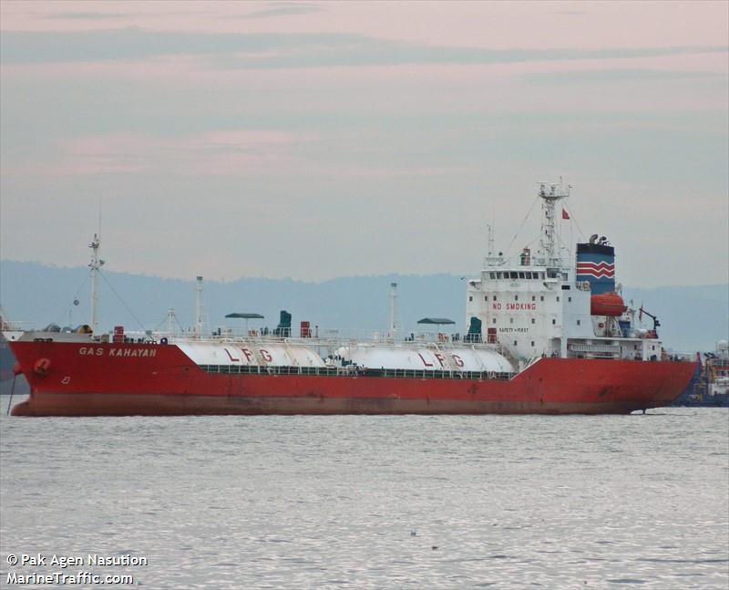 gas kahayan (LPG Tanker) - IMO 9128881, MMSI 525500863, Call Sign YCXF2 under the flag of Indonesia
