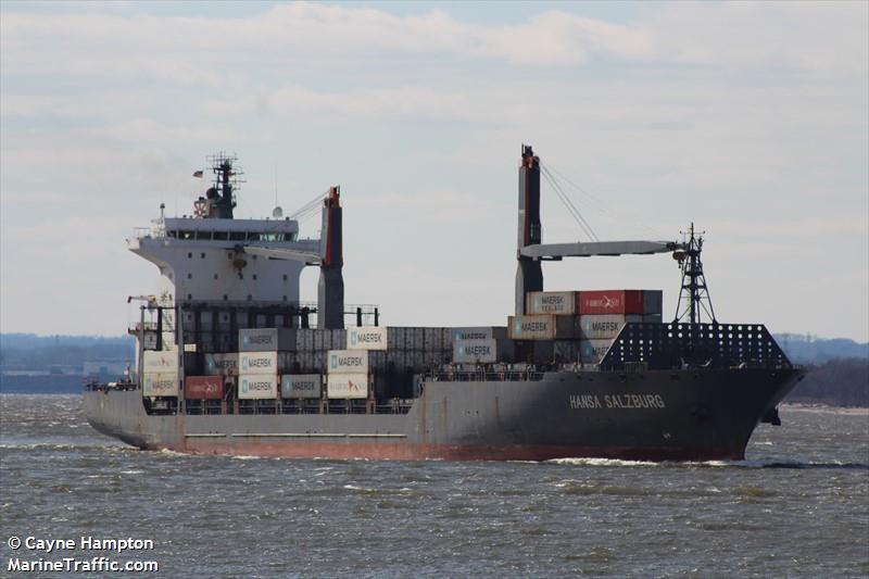 hansa salzburg (Container Ship) - IMO 9516753, MMSI 255802560, Call Sign CQPD under the flag of Madeira