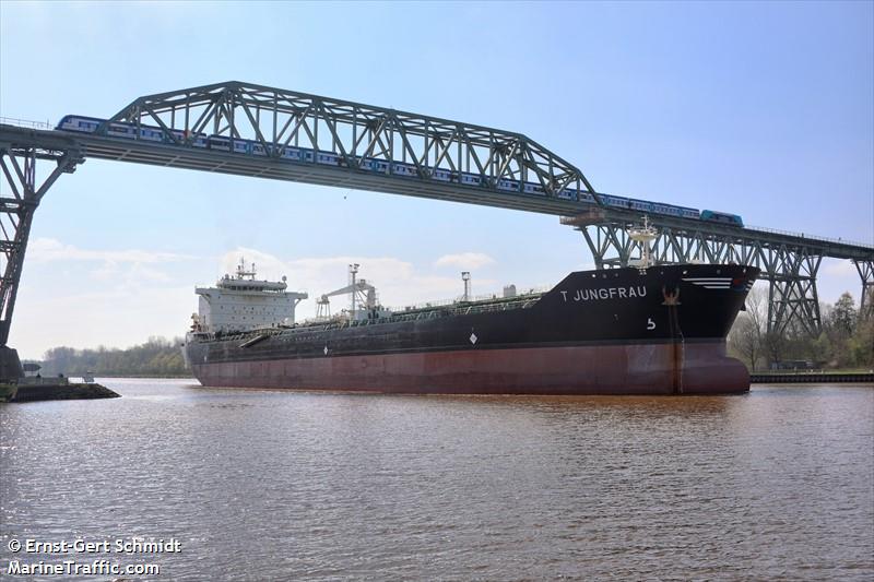 t jungfrau (Chemical/Oil Products Tanker) - IMO 9389289, MMSI 538008565, Call Sign V7A2517 under the flag of Marshall Islands