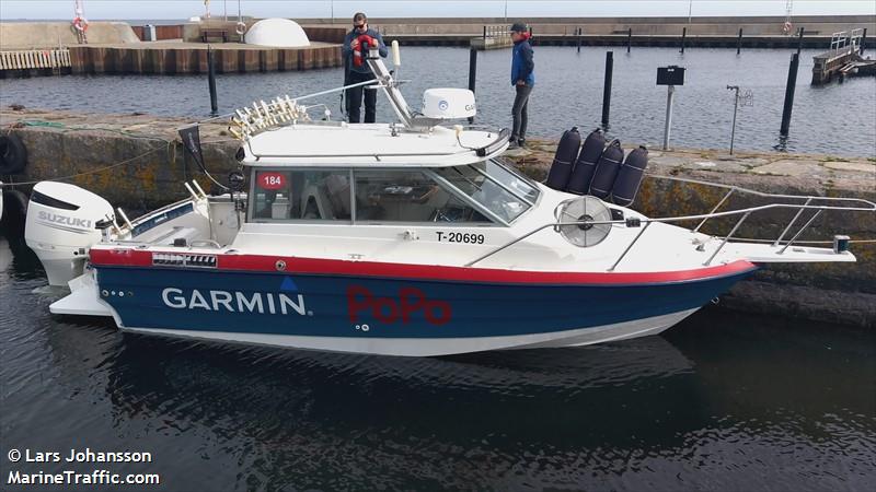 popo sons of fishes (Pleasure craft) - IMO , MMSI 265801310, Call Sign POPO under the flag of Sweden