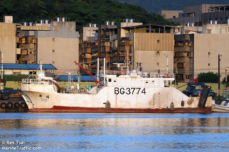 hai yuo (Fishing vessel) - IMO , MMSI 416008879, Call Sign BG3774 under the flag of Taiwan