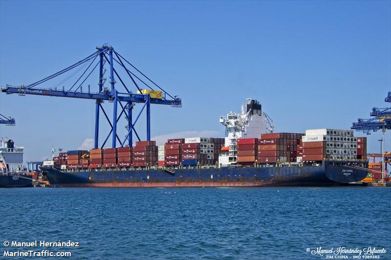 zim china (Container Ship) - IMO 9389382, MMSI 636021739, Call Sign 5LFL9 under the flag of Liberia