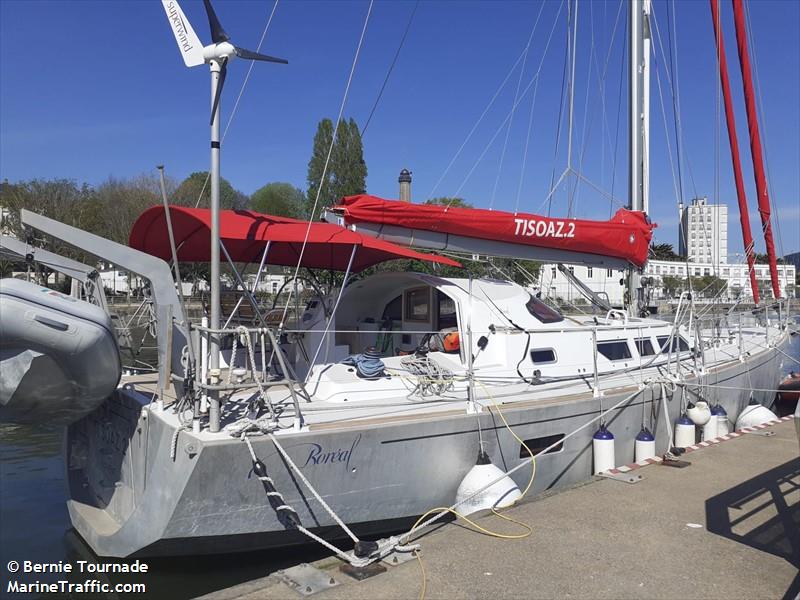 tisoaz 2 (Sailing vessel) - IMO , MMSI 228098410, Call Sign FAJ4214 under the flag of France