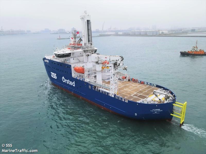 tss pioneer (Offshore Support Vessel) - IMO 9911094, MMSI 416007689, Call Sign BR4525 under the flag of Taiwan