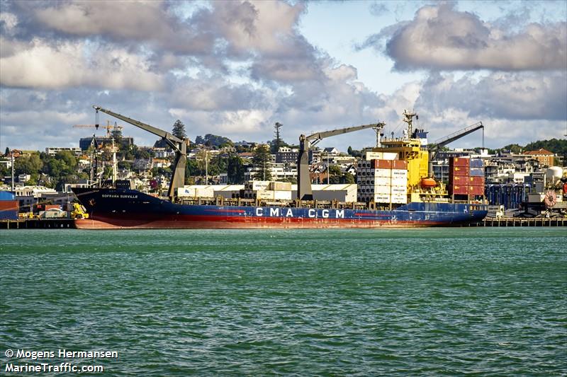 sofrana surville (Container Ship) - IMO 9408372, MMSI 229660000, Call Sign 9HA5547 under the flag of Malta