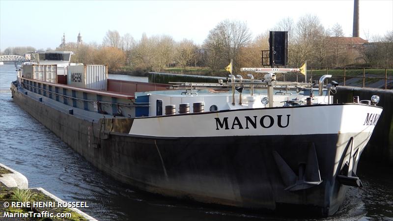 manou (Cargo ship) - IMO , MMSI 205239390, Call Sign OT2393 under the flag of Belgium