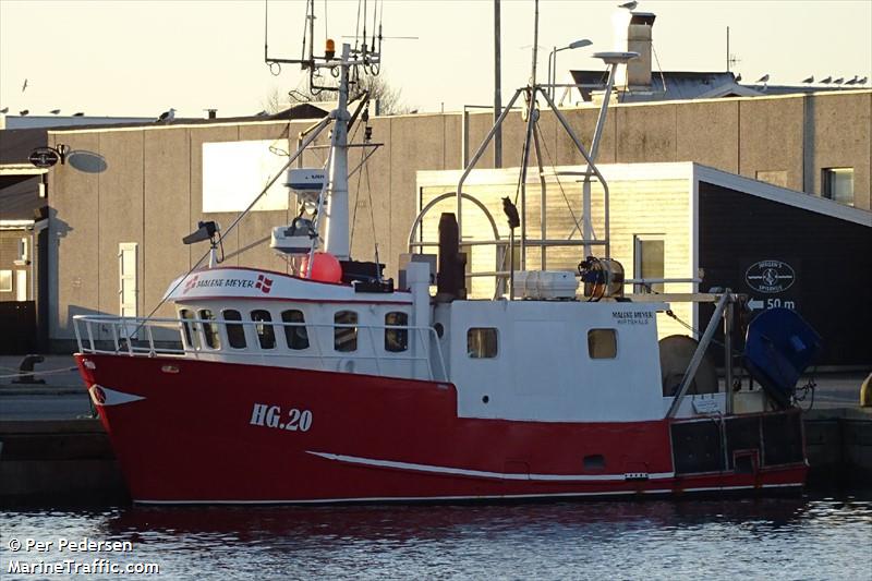 hg20 malene meyer (Fishing vessel) - IMO , MMSI 219005732, Call Sign OU6442 under the flag of Denmark