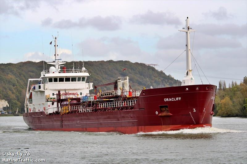 oracliff (Chemical/Oil Products Tanker) - IMO 9229532, MMSI 219024550, Call Sign OYAM2 under the flag of Denmark