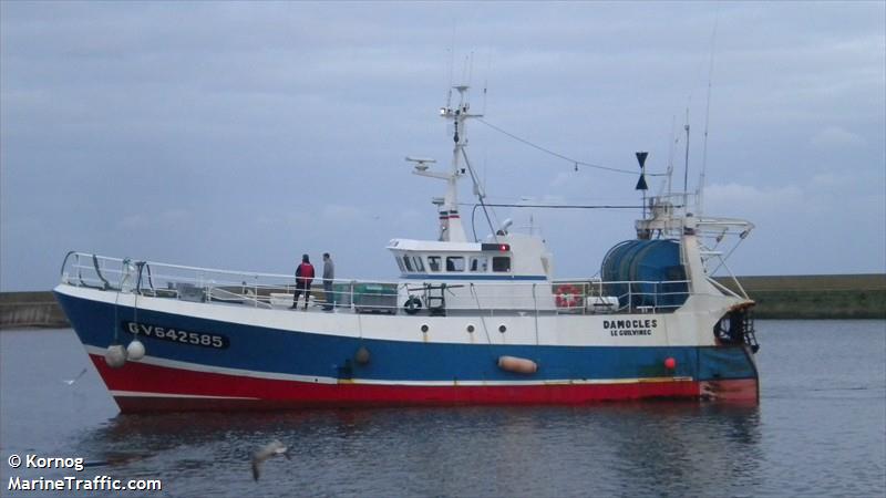 fv damocles (Fishing vessel) - IMO , MMSI 227843000, Call Sign FHVK under the flag of France