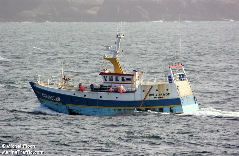 fv kreiz ar mor (Fishing vessel) - IMO , MMSI 227867000, Call Sign FGTS under the flag of France