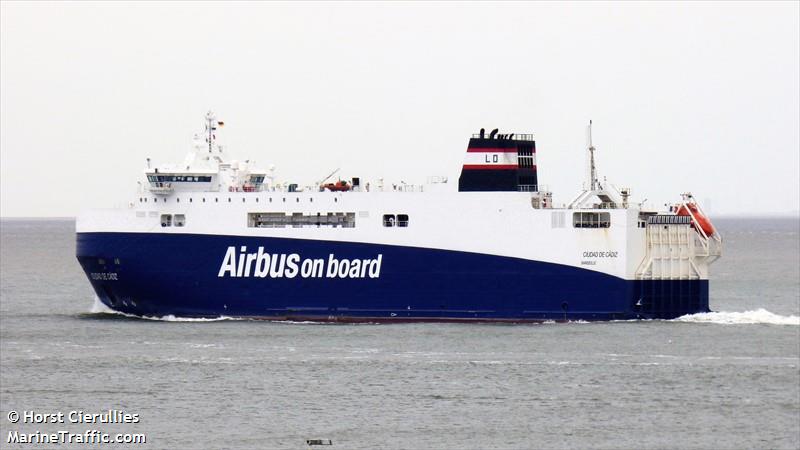 ciudad de cadiz (Ro-Ro Cargo Ship) - IMO 9383560, MMSI 228025700, Call Sign FNQE under the flag of France