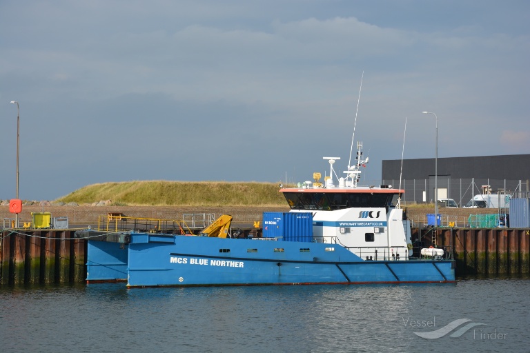 mcs blue norther (Offshore Tug/Supply Ship) - IMO 9662435, MMSI 235096374, Call Sign 2GDD5 under the flag of United Kingdom (UK)