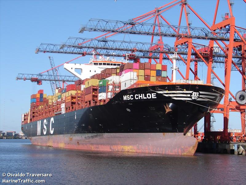 msc chloe (Container Ship) - IMO 9720483, MMSI 255805855, Call Sign CQZB under the flag of Madeira
