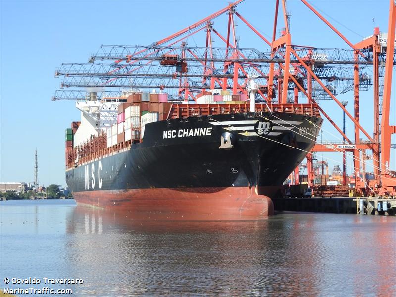 msc channe (Container Ship) - IMO 9710438, MMSI 255805864, Call Sign CQZK under the flag of Madeira