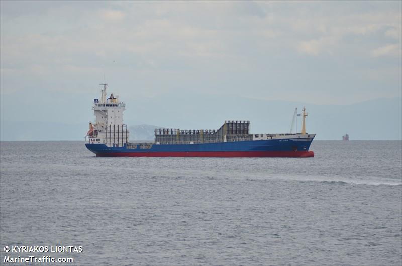 lucia (Container Ship) - IMO 9138343, MMSI 341884000, Call Sign V4DR4 under the flag of St Kitts & Nevis