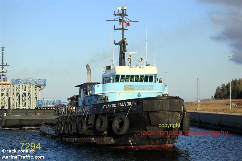 atlantic salvor (Tug) - IMO 7719624, MMSI 366744010, Call Sign WCX9569 under the flag of United States (USA)