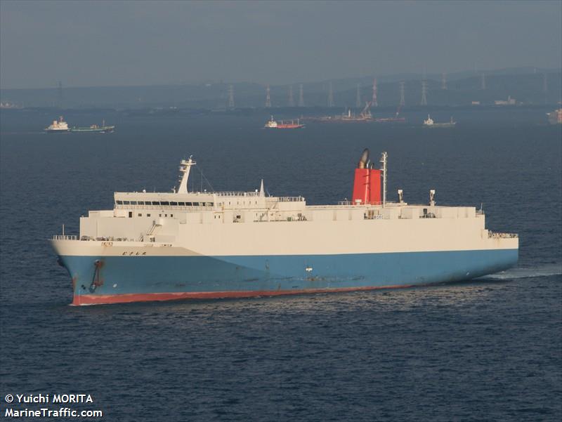 musashi maru (Ro-Ro Cargo Ship) - IMO 9288318, MMSI 431101054, Call Sign JG5705 under the flag of Japan