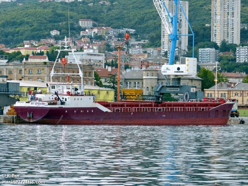 my efekan 1 (General Cargo Ship) - IMO 9048639, MMSI 518100103, Call Sign E5U3048 under the flag of Cook Islands