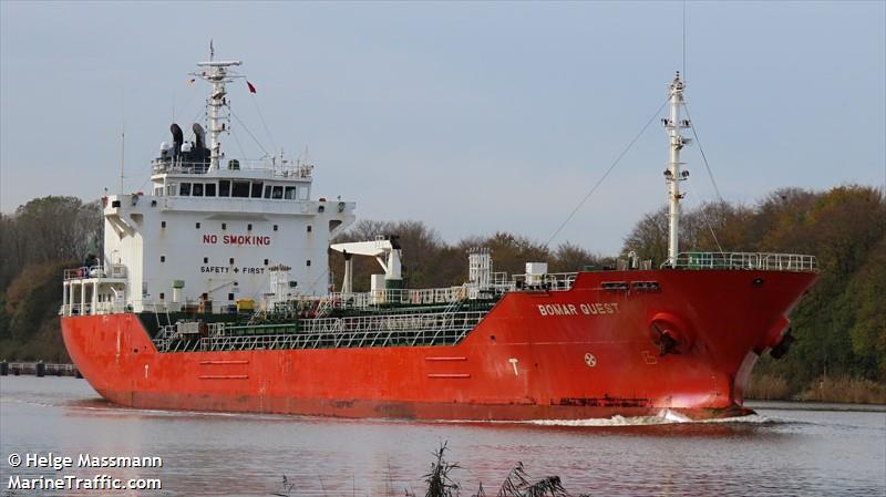 bomar quest (Chemical/Oil Products Tanker) - IMO 9272735, MMSI 538002583, Call Sign V7JX5 under the flag of Marshall Islands