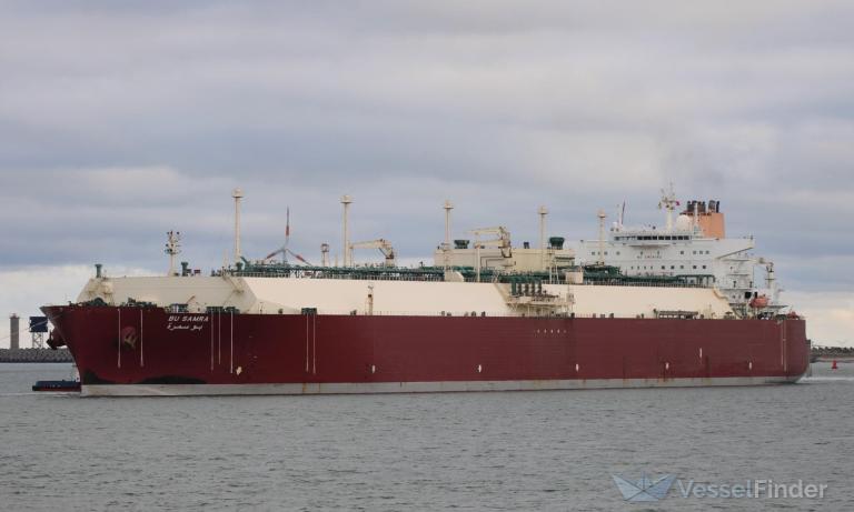 bu samra (LNG Tanker) - IMO 9388833, MMSI 538003301, Call Sign V7PW4 under the flag of Marshall Islands