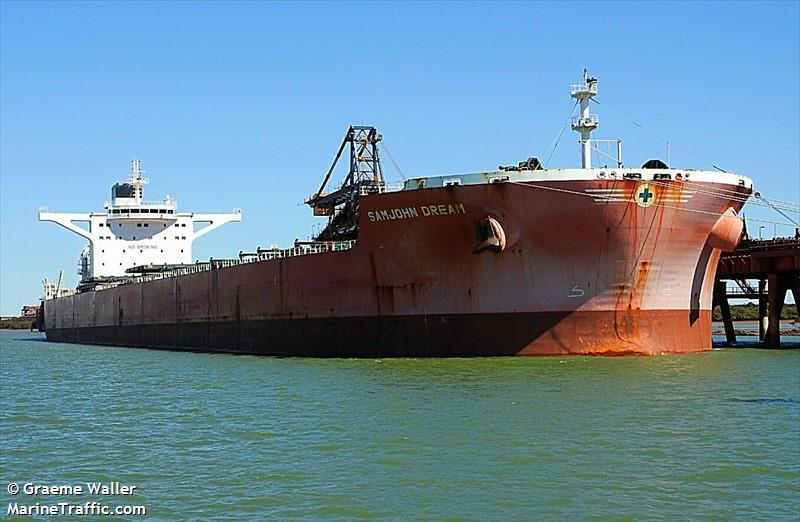 samjohn dream (Bulk Carrier) - IMO 9612064, MMSI 538007338, Call Sign V7KF3 under the flag of Marshall Islands