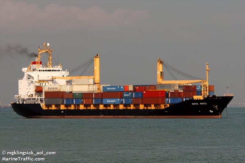 kota ratu (Container Ship) - IMO 9167435, MMSI 564559000, Call Sign S6ST under the flag of Singapore