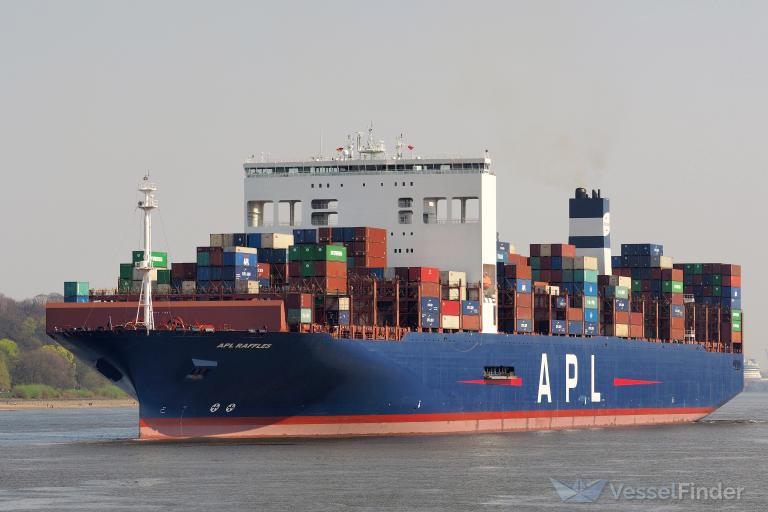 apl raffles (Container Ship) - IMO 9631979, MMSI 566881000, Call Sign 9V5388 under the flag of Singapore