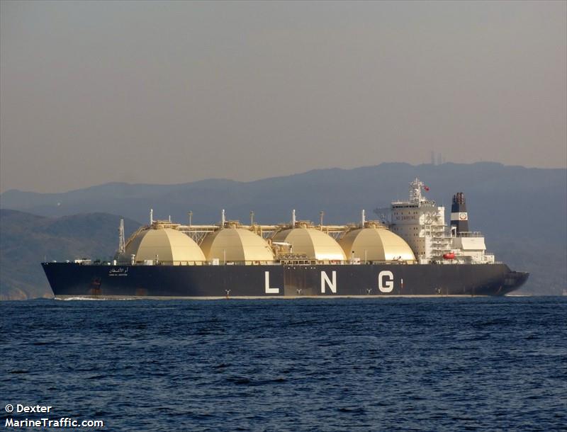umm al ashtan (LNG Tanker) - IMO 9074652, MMSI 636010647, Call Sign ELUD4 under the flag of Liberia